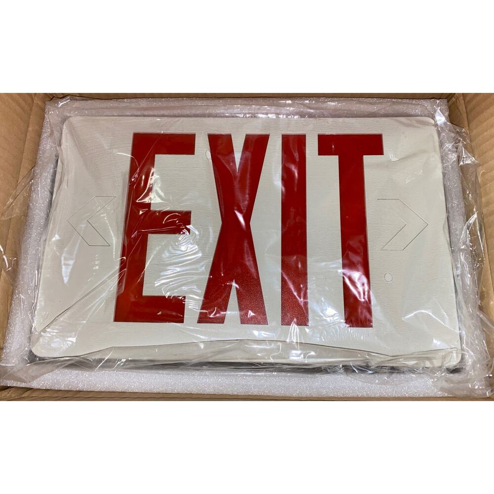 Ultra Slim LED Exit Lighting Fixture‎ Sign Double Face Red Letter Emergency NEW